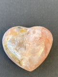 Flower Agate Puffy Heart - Various Choices