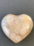 Flower Agate Puffy Heart - Various Choices