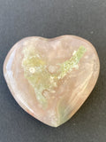 Flower Agate Puffy Heart - Various Choices