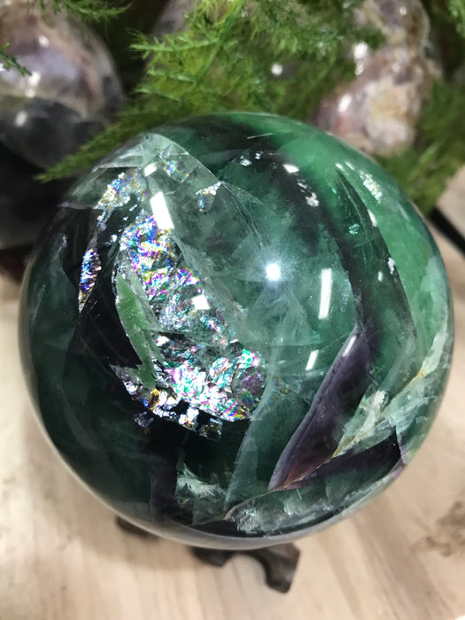 Rainbow Fluorite Sphere