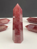 Strawberry Quartz Point - Various Choices