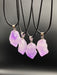 Amethyst Crystal Point Pendant on Necklace Cord