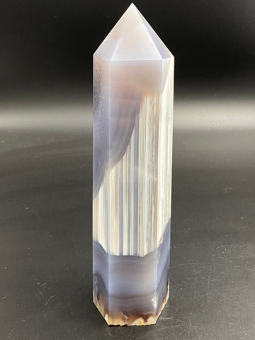 Flower Agate Crystal Tower Point