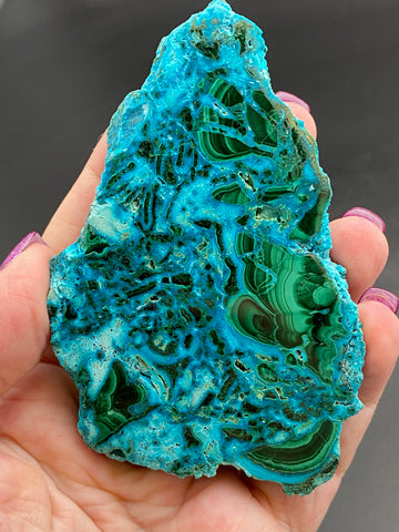 Chrysocolla Crystal Slab Slice