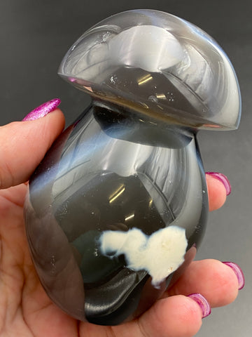 Orca Agate Crystal Mushroom 