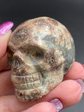 Green Russian Flower Agate Skulls - Various Choices