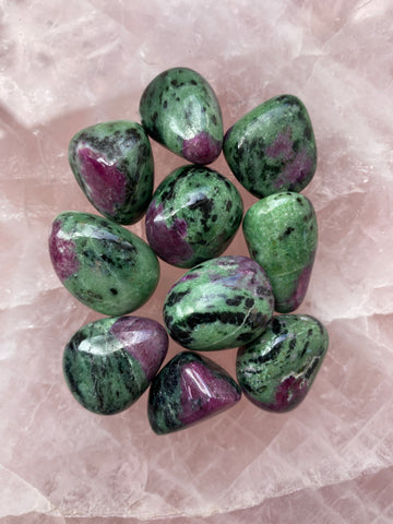 Ruby Zoisite Tumbled Stone