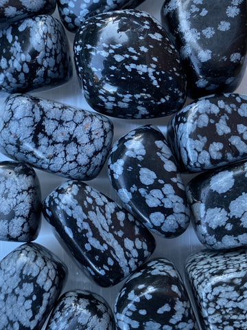 Snowflake Obsidian Tumbled Stone