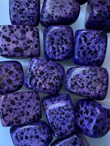 Purple Dalmation Jasper Tumbled Stone