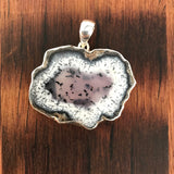 Merlinite Dendritic Opal Pendant - 925 Sterling Silver