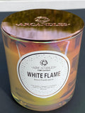 Crystal Candle - Clear Quartz - White Flame - Jasmine