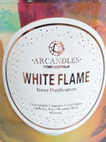 Crystal Candle - Clear Quartz - White Flame - Jasmine