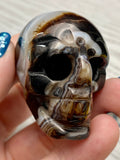 Black Banded Agate Skulls - Various Choices