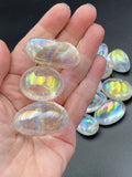 White Angel Aura Tumbled Stone - Two Sizes