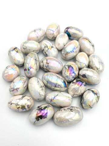 Howlite Aura Tumbled Stone