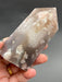 Pink Flower Agate Tower Point Crystal Druzy