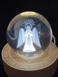3D Laser Etched Crystal Ball with LED timber base - Various Images