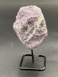 Lepidolite Rough Specimen on metal stand