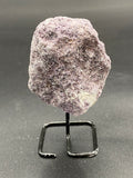 Lepidolite Rough Specimen on metal stand