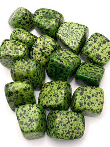 Green Dalmation Jasper Tumbled Stones