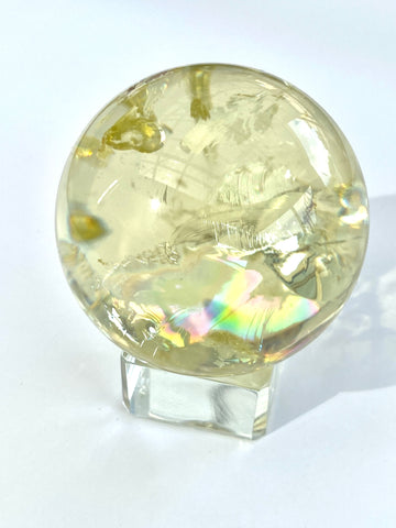 Citrine Sphere with Rainbows 'AA Quality"