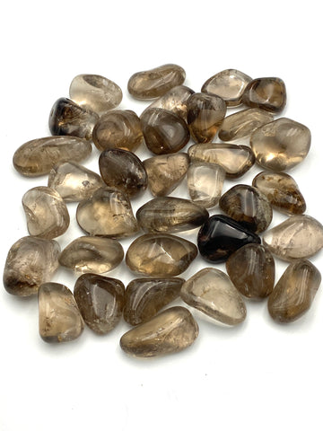 Smoky Quartz Tumbled Stone Garden Gold Rutile Rainbow Crystal