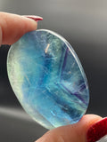 Snowflake Rainbow Fluorite Palmstones - Various Choices