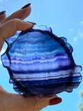 Rainbow Fluorite Wave Bowl Crystal