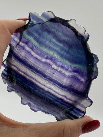 Rainbow Fluorite Wave Bowl Crystal