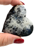 Rainbow Moonstone with Black Tourmaline Heart - Various Choices