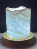 Blue Aragonite Timber LED USB Lamp Crystal Lamp