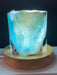 Blue Aragonite Timber LED USB Lamp Crystal Lamp