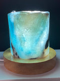 Blue Aragonite Timber LED USB Lamp Crystal Lamp