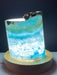 Blue Aragonite Timber LED USB Lamp Crystal Lamp