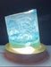 Blue Aragonite Timber LED USB Lamp Crystal Lamp
