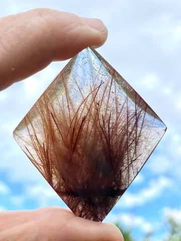 Red Gold Rutile Crystal
