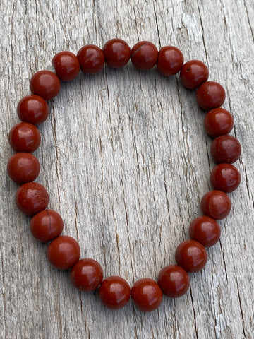 Red Jasper Crystal Bead Bracelet