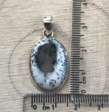 Dendritic Opal Pendant - 925 Sterling Silver