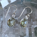 Lemon Quartz Faceted Earrings - 925 Sterling Silver