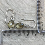 Lemon Quartz Faceted Earrings - 925 Sterling Silver