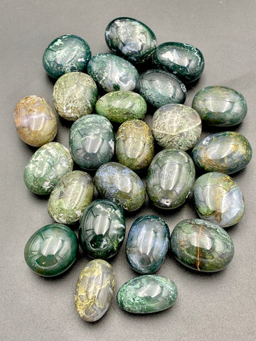 Moss Agate Crystal Tumbled Stones