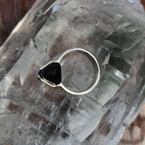 Black Tourmaline Sterling Silver Ring