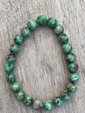 Ruby Zoisite Bead Bracelet