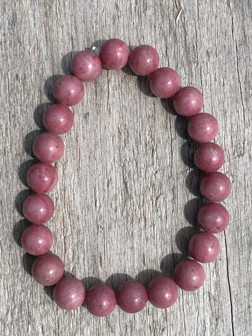 Rhodochrosite Bead Bracelet