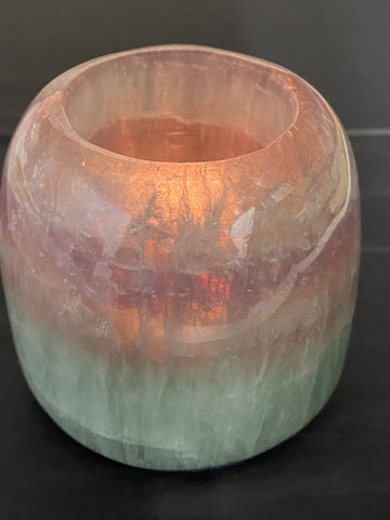 Fluorite Candle Holder