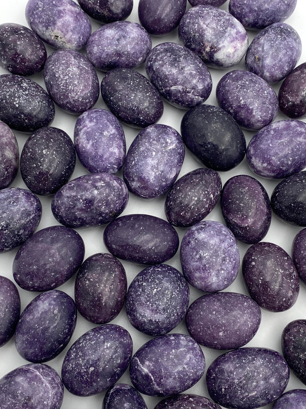 Lepidolite Tumbled Stone - oval shape — Crystal Sanctuary Australia