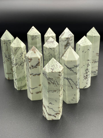 Dendritic Jade Crystal Point