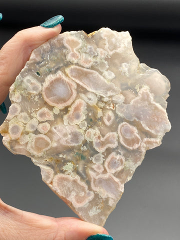 Flower Agate Slab Slice Crystal