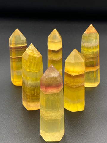 Yellow Fluorite Crystal Point