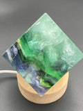 Rainbow Fluorite Crystal Cube